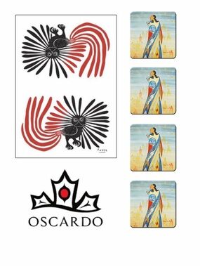 NIB Set of 4 “Not Forgotten” Coasters + NWOT “Enchanted Owl” Eco Tea Towel